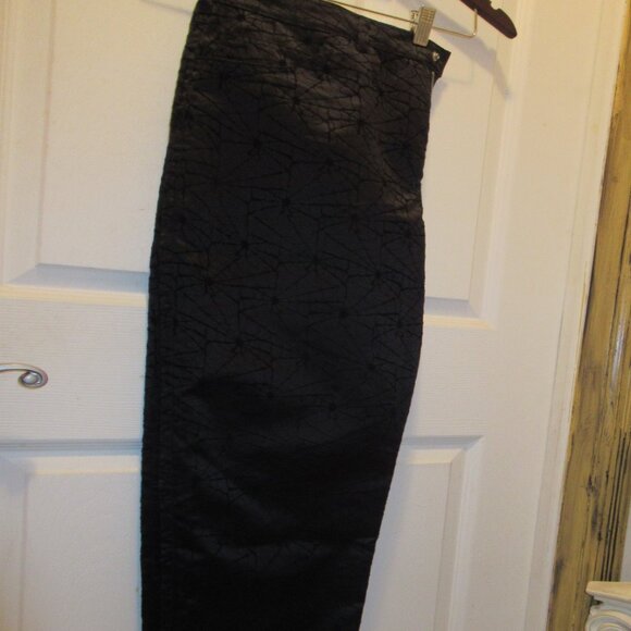 Vintage Black Velvet Spider Web Cobwebs Pants Sz 36 The Creative Brand Cykxtees - Picture 13 of 15